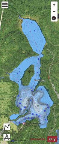 Harriet depth contour Map - i-Boating App - Satellite