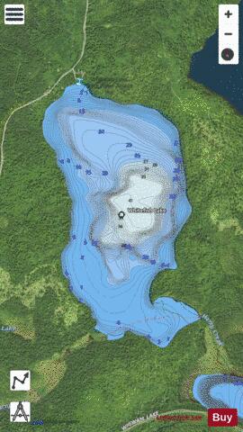 Whitefish depth contour Map - i-Boating App - Satellite