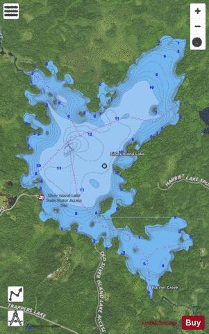 Silver Island depth contour Map - i-Boating App - Satellite