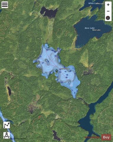 Amber depth contour Map - i-Boating App - Satellite