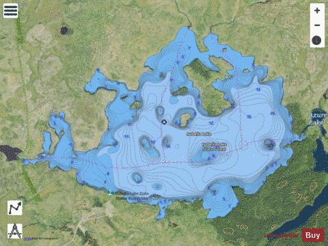 Isabella depth contour Map - i-Boating App - Satellite