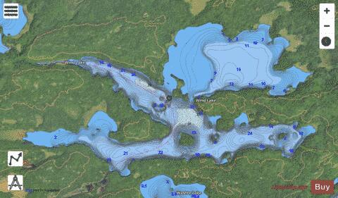 Wind depth contour Map - i-Boating App - Satellite