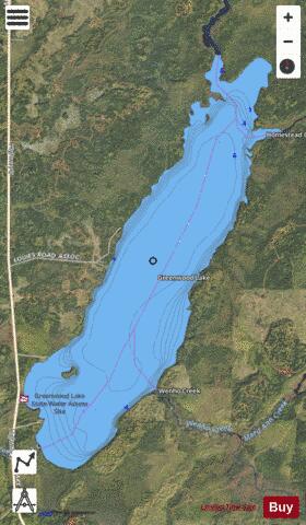 Greenwood depth contour Map - i-Boating App - Satellite