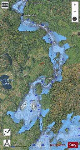 Newton depth contour Map - i-Boating App - Satellite