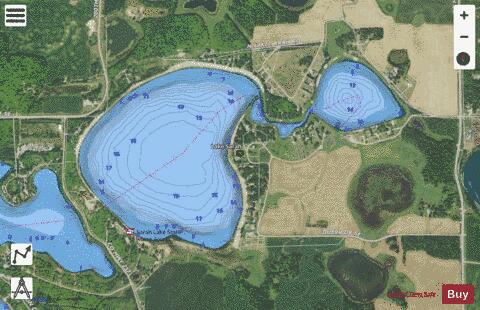 Sarah depth contour Map - i-Boating App - Satellite