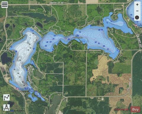 Union depth contour Map - i-Boating App - Satellite