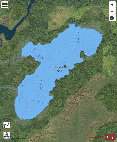 Butterball depth contour Map - i-Boating App - Satellite
