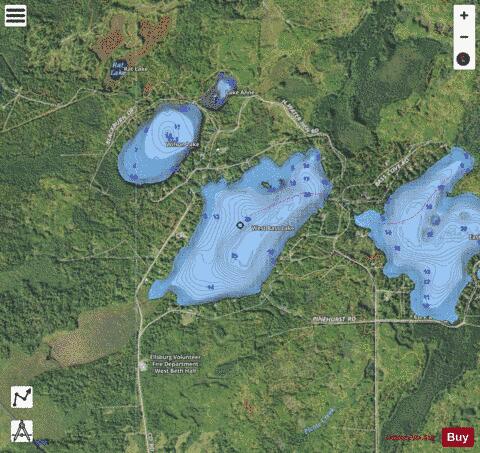 Cameron depth contour Map - i-Boating App - Satellite