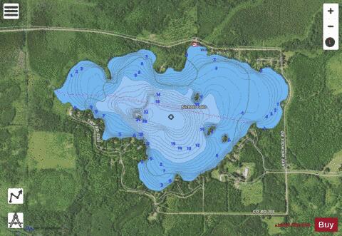 Nichols depth contour Map - i-Boating App - Satellite