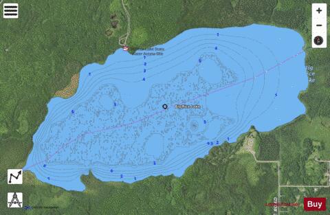 Big Rice depth contour Map - i-Boating App - Satellite