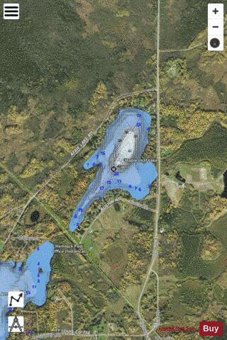 Maple Leaf depth contour Map - i-Boating App - Satellite