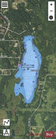 Birch depth contour Map - i-Boating App - Satellite
