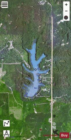 Lake Monroe depth contour Map - i-Boating App - Satellite
