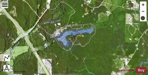 Ivy Lake (Clarko Park) depth contour Map - i-Boating App - Satellite