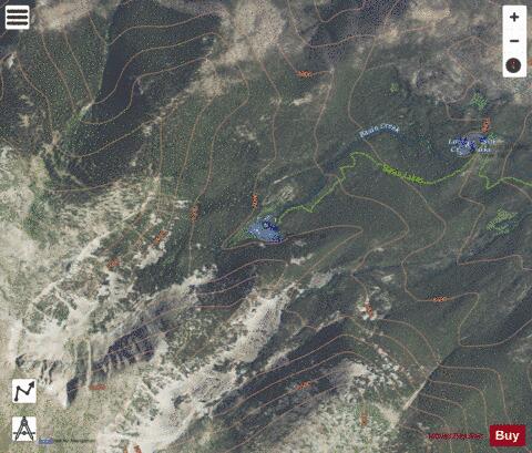 Basin Creek Lake depth contour Map - i-Boating App - Satellite