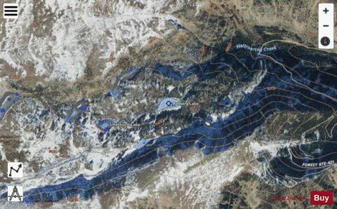 Rydberg Lake (Hellroaring Lake #12) depth contour Map - i-Boating App - Satellite