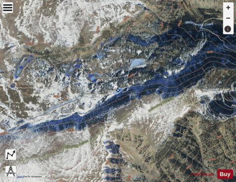 Hellroaring Lake #13 depth contour Map - i-Boating App - Satellite