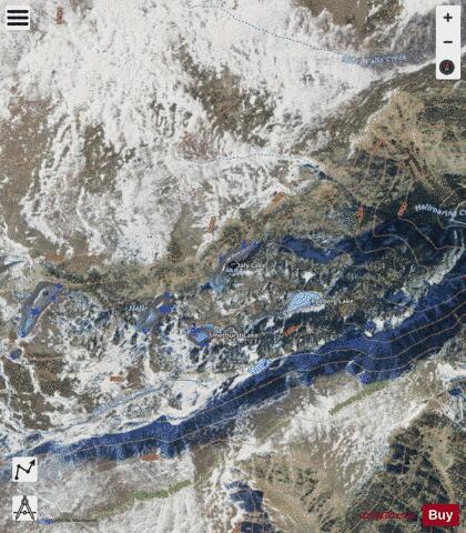 Daly Lake (Hellroaring Lake #11) depth contour Map - i-Boating App - Satellite