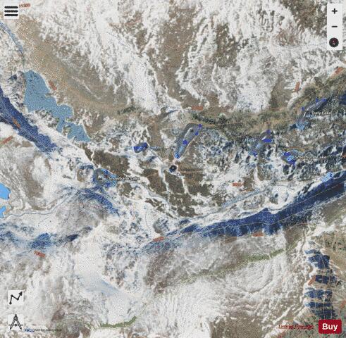 Hellroaring Lake #6 depth contour Map - i-Boating App - Satellite