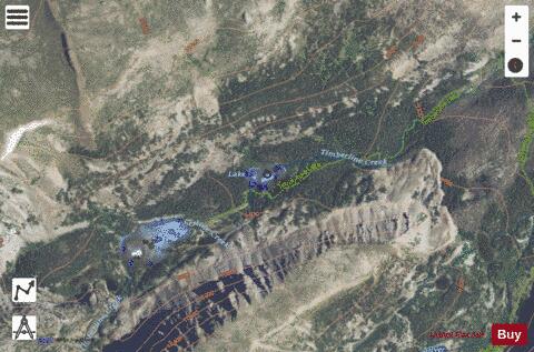 Lake Gertrude depth contour Map - i-Boating App - Satellite