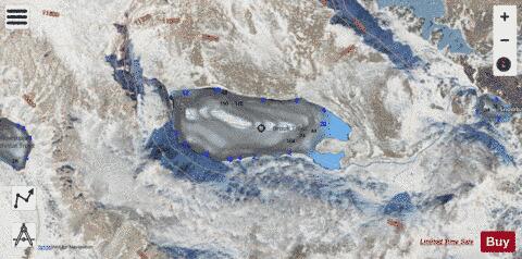 Sliderock Lake depth contour Map - i-Boating App - Satellite