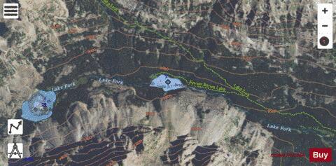 Keyser Brown Lake depth contour Map - i-Boating App - Satellite