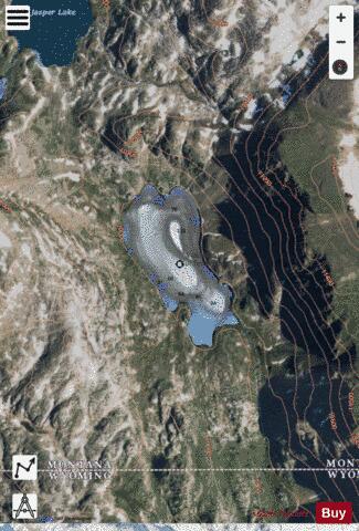 Albino Lake depth contour Map - i-Boating App - Satellite