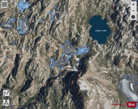 Golden Lake depth contour Map - i-Boating App - Satellite