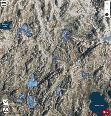 Triskele Lake depth contour Map - i-Boating App - Satellite