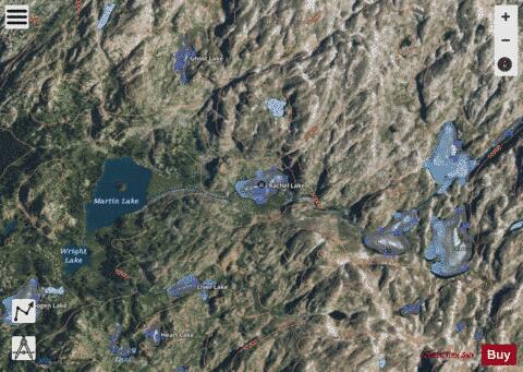 Rachel Lake (Wall Lake) depth contour Map - i-Boating App - Satellite