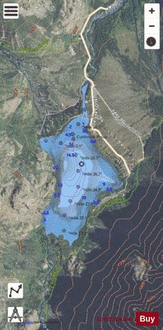 East Rosebud Lake depth contour Map - i-Boating App - Satellite