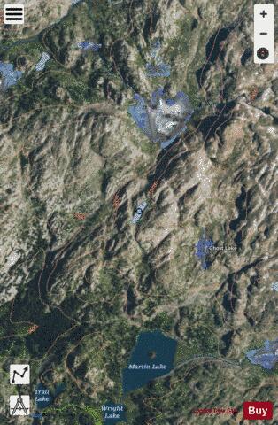 Unnamed Lake #206 depth contour Map - i-Boating App - Satellite