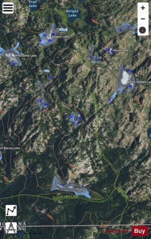 Heidi Lake depth contour Map - i-Boating App - Satellite