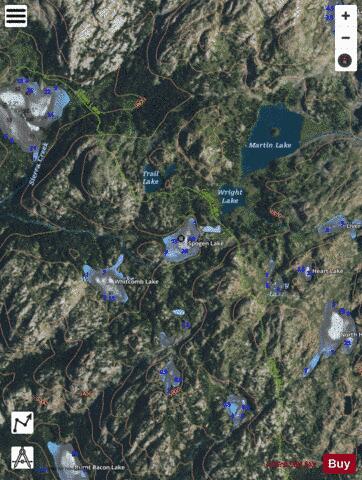 Spogen Lake (Little Falls Lake) depth contour Map - i-Boating App - Satellite
