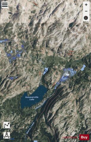 Queer Lake depth contour Map - i-Boating App - Satellite