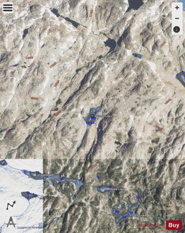 Hermit Lake depth contour Map - i-Boating App - Satellite