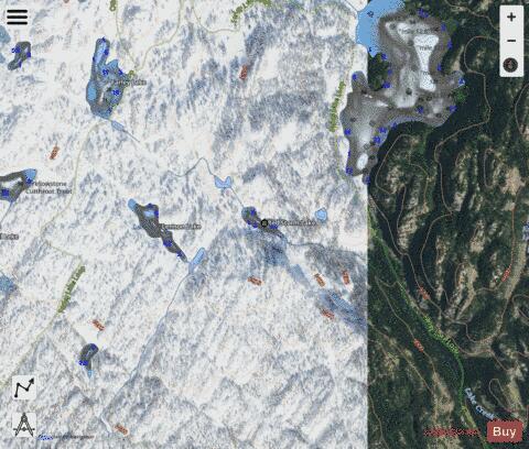 Midnight Lake (Red Storm Lake) depth contour Map - i-Boating App - Satellite