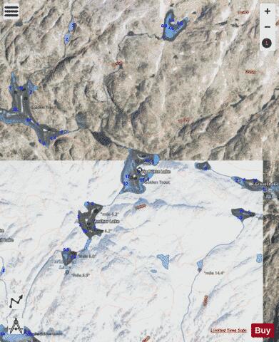 Big Butte Lake depth contour Map - i-Boating App - Satellite