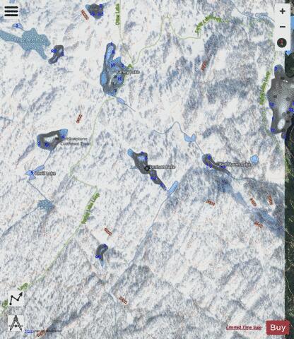 Lennon Lake depth contour Map - i-Boating App - Satellite