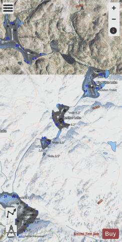 Anchor Lake depth contour Map - i-Boating App - Satellite
