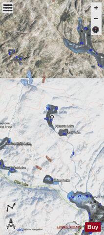 Planaria Lake depth contour Map - i-Boating App - Satellite