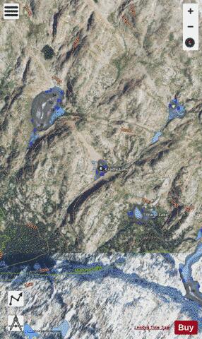 Cradle Lake depth contour Map - i-Boating App - Satellite
