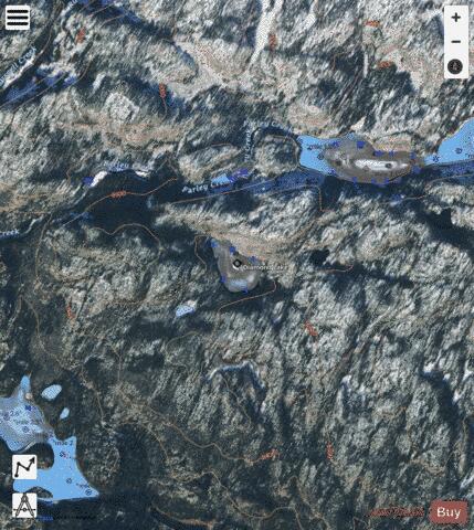 Diamond Lake depth contour Map - i-Boating App - Satellite