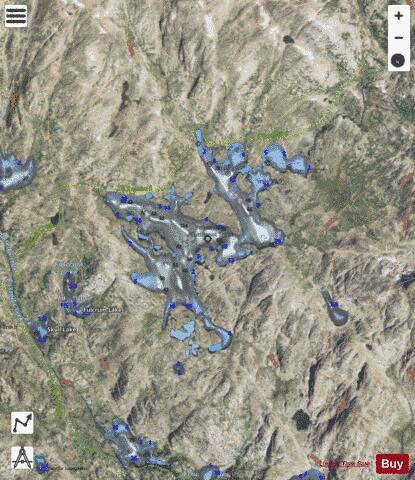 Fossil Lake depth contour Map - i-Boating App - Satellite