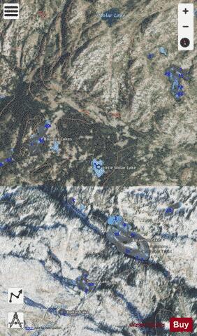 Little Molar Lake depth contour Map - i-Boating App - Satellite