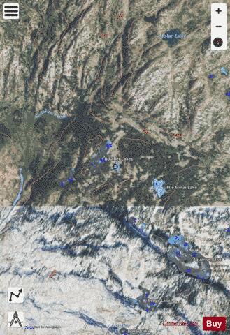 Boulder Lakes depth contour Map - i-Boating App - Satellite