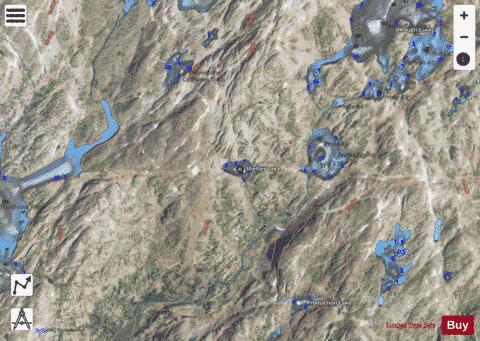 Shelter Lake depth contour Map - i-Boating App - Satellite