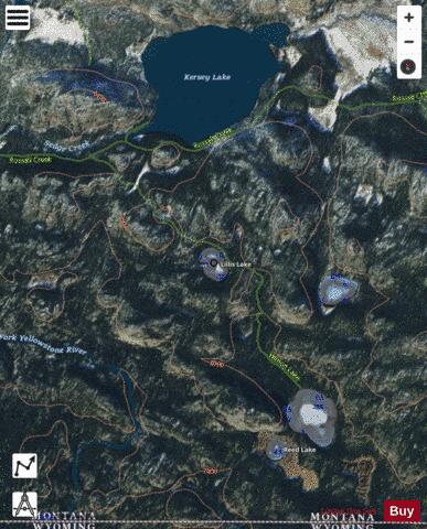 Lillis Lake depth contour Map - i-Boating App - Satellite