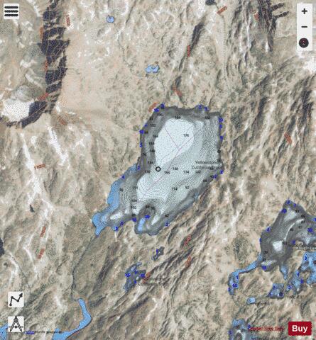 Aero Lake, Upper depth contour Map - i-Boating App - Satellite