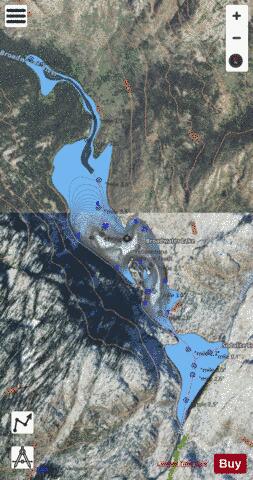Broadwater Lake depth contour Map - i-Boating App - Satellite